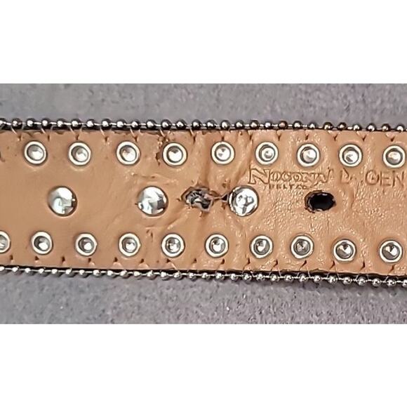 Women’s Western Nocona Black Rhinestone Studded Belt – Size Large 38–40" | GUC - Picture 7 of 9